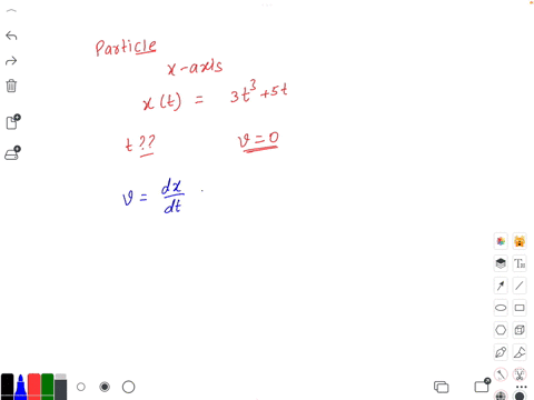 unreasonable-results-a-particle-moves-along-the-x-axis-according-to-xt-3t3-5t-at-what-time-is-the-velocity-of-the-particle-equal-to-zero-is-this-reasonable-54055