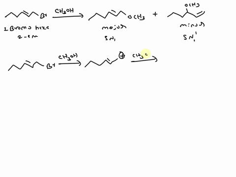draw-a-stepwise-mechanism-for-the-following-reaction-that-illustrates-how-two-substitution-products-are-formed-explain-why-1-bromohex-2-ene-reacts-rapidly-with-a-weak-nucleophile-choh-under-53385