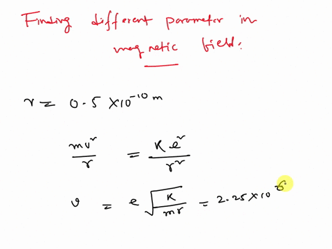 1-in-the-bohr-model-of-the-hydrogen-atom-the-electron-moves-in-a-circular-orbit-of-radius-05-x-10-10-m-05-angstroms-around-the-nucleus-which-is-a-proton-lets-calculate-some-numbers-a-using-l-88453