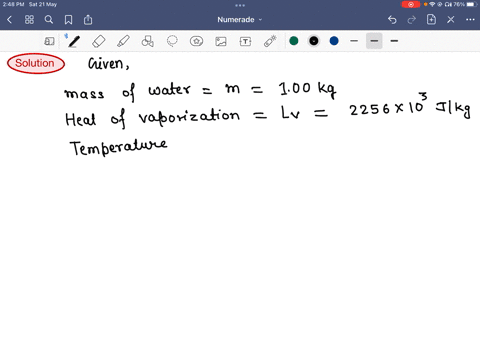 calculate-the-change-in-entropy-when-100-kg-of-water-at-100-c-is-vaporized-and-converted-to-steam-at-100-c-assume-that-the-heat-of-vaporization-of-water-is-2256103jkg-18469