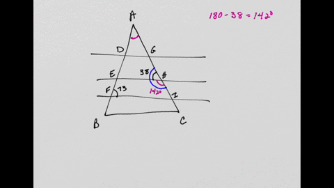 the-diagram-below-shows-parallel-lines-passing-through-a-triangle-and-has-the-following-properties-diagram-not-drawn-to-scale-a-find-eah-b-find-ihe