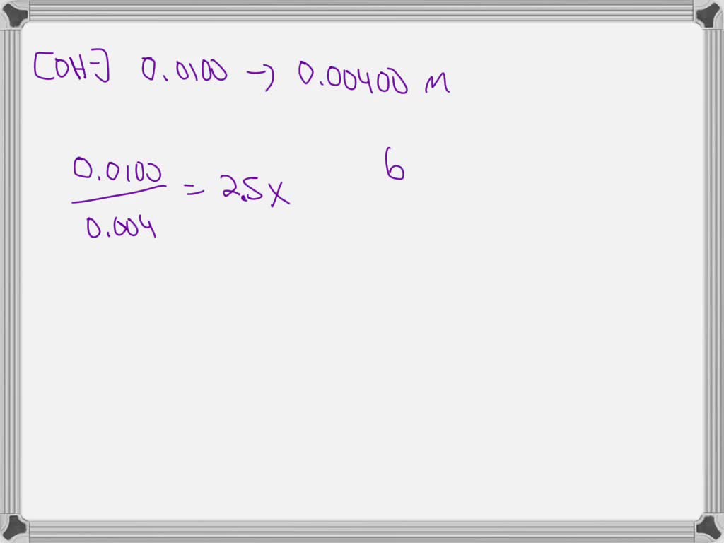 SOLVED: Determination of the reaction order for NaOH: Reaction No [CVt]  (moVL) [OH:J (moVL) 2.5*10-5 0100 2.5*10-5 0.00400 Initial Rate (mol  L-ls-l) 6.56*10 4 (2.41*10 4