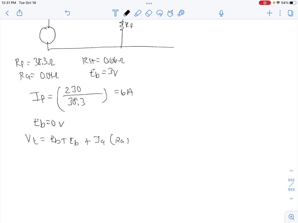 SOLVED A 230 volt shunt motor has an armature resistance of .26 ohms