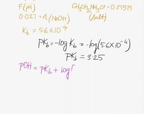 for-2700-ml-of-a-buffer-solution-that-is-0290m-ch3ch2nh2-and-0235-m-in-ch3ch2nh3cl-calculate-the-initial-ph-and-final-after-adding-0027-mol-lf-naoh-kb-of-ch3ch2nh2-56-x-10-4-99503