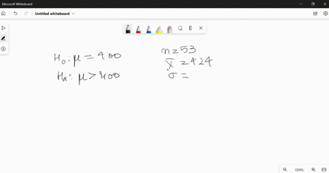 find-the-p-value-for-the-hypothesis-test-a-random-sample-of-size-53-is-taken-the-sample-has-a-mean-of-424-and-a-standard-deviation-of-83-h0-400-ha-400-the-p-value-for-the-hypothesis-test-is-65165