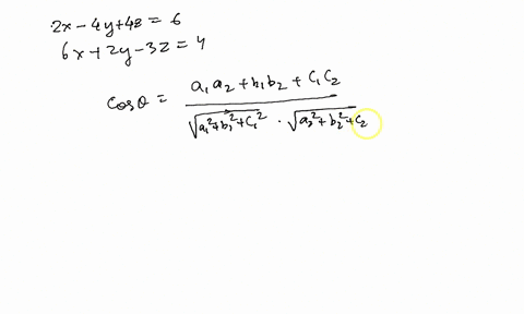 find-the-acute-angle-of-intersection-between-the-two-planes-2x4y-4z-6-and-6x-2y3z-4-29576
