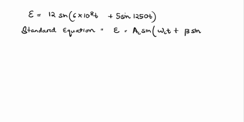 f-an-fm-wave-is-represented-by-the-voltage-equation-e-12-sin-6-x-108t-5-sin-1250t-i-determine-the-carrier-ii-the-modulating-frequencies-iii-the-maximum-deviation-of-this-fm-wave-iv-what-powe-79665