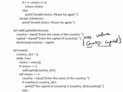 in-python-write-a-program-to-study-countries-and-their-capitals-the-program-will-store-countrycapital-information-and-allow-the-user-to-quiz-themselves-these-two-functions-are-required-for-t-00112