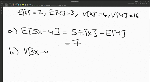 7-suppose-x-and-y-are-independent-random-variables-with-ex-2-ey-3-varx-4-and-vary-16-a-find-esx-y-b-find-varsx-_-y-c-find-cov3x-y-y-d-find-covx-sx-_-y-32058