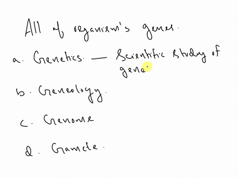 please-help-what-term-refers-to-all-of-organisms-genes-a-genetics-b-geneology-cgenome-d-gamete-34185