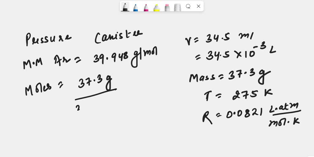 SOLVED A winedispensing system uses argon canisters to pressurize and