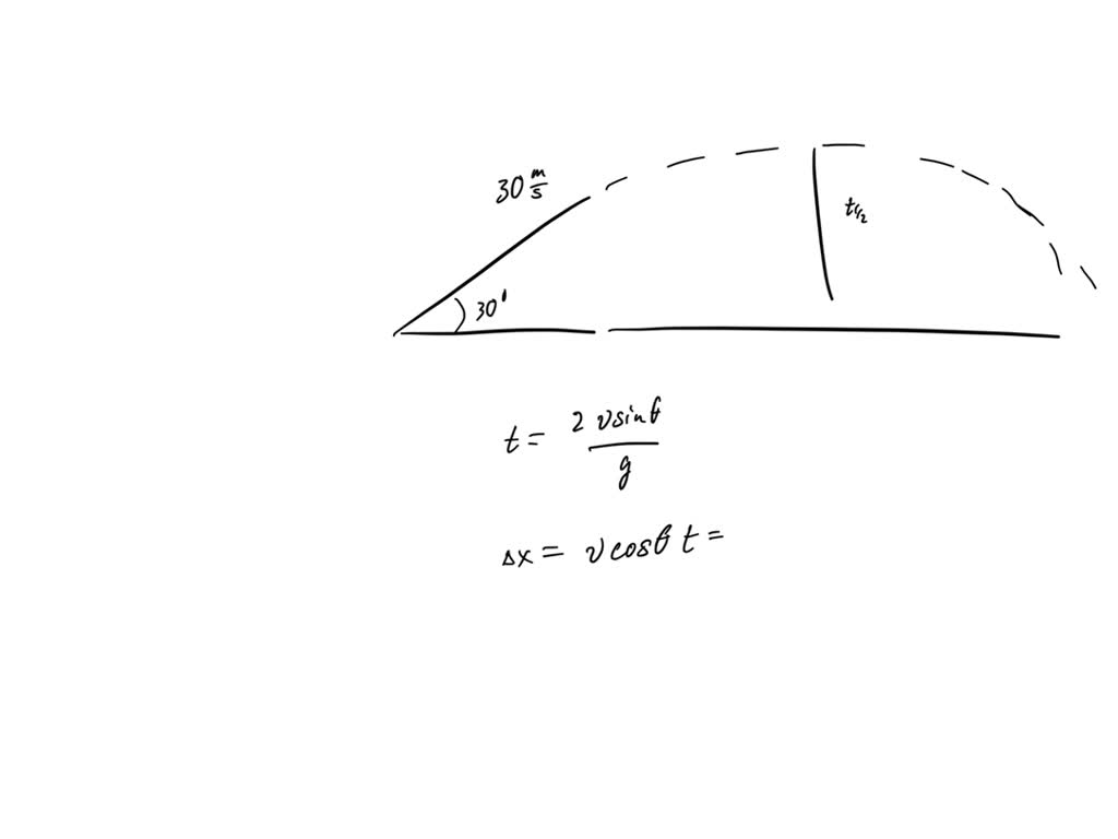 SOLVED: A Ball Is Being Thrown At An Initial Velocity Of 30.0 M/s And ...