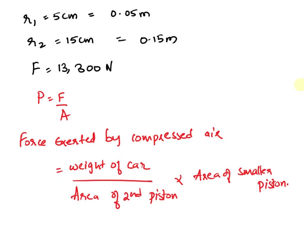 SOLVED Example for Pascal's Principle In a car lift used in a service