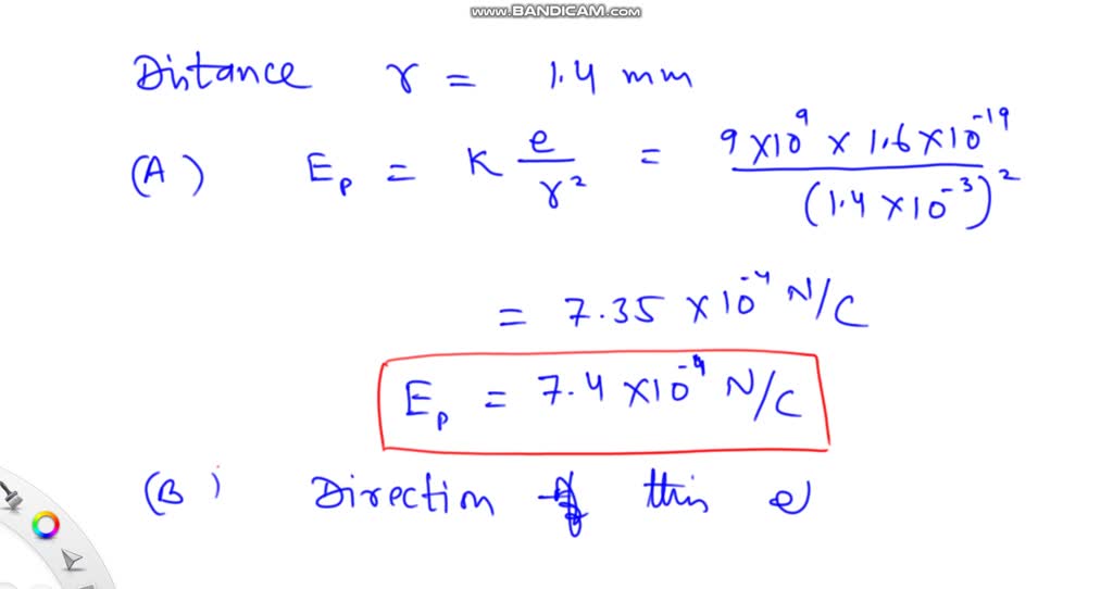 SOLVED a. What is the strength of the electric field Ep 0.60 mm from aNproton?Nb.What is