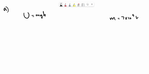 a-how-much-gravitational-potential-energy-in-j-relative-to-the-ground-on-which-it-is-built-is-stored-in-an-egyptian-pyramid-given-its-mass-is-about-7-109-kg-and-its-center-of-mass-is-340-m-a-90908