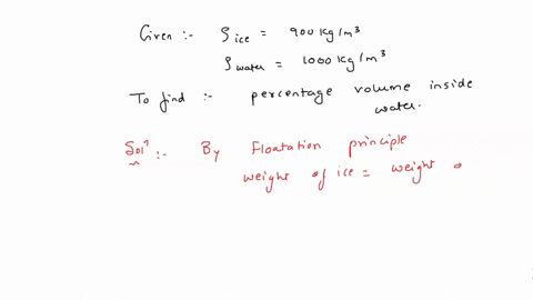 an-ice-berg-of-density-900-kgm3-is-floating-in-water-of-density-1000-kgm3-the-percentage-of-volume-of-ice-cube-outside-the-water-is-4