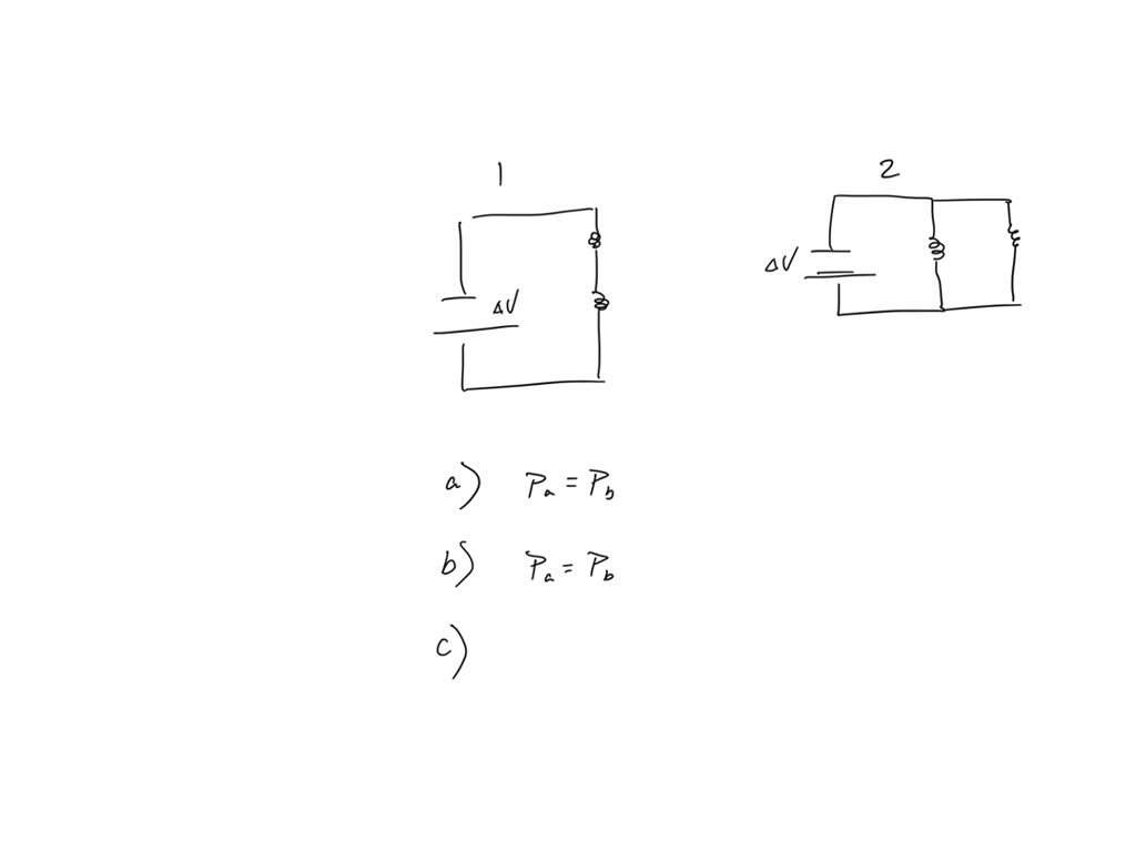 SOLVED Consider the two arrangements of batteries and bulbs shown in