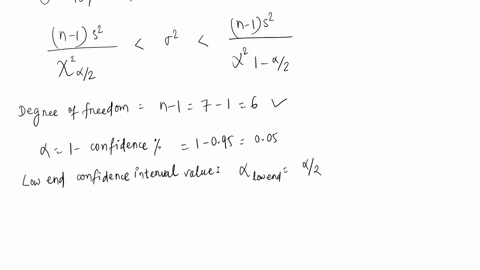 1if-the-variance-of-a-sample-is-4-and-sample-is-drawn-with-size-of-7-find-the-95-confidence-intervals-for-the-variance-of-this-sample-2-a-student-erroneously-calculates-the-p-value-as-29-usi-54703