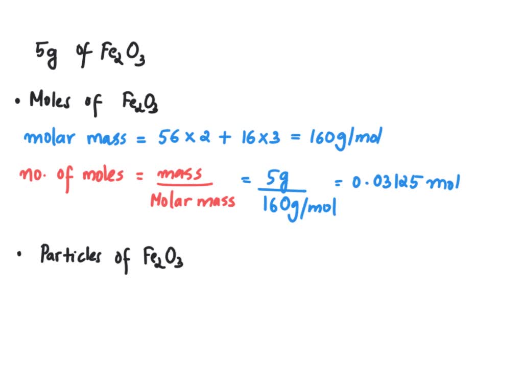 SOLVED In A 5 00g Sample Of Fe2O3 Compute The Following Show Your solved-in-a-5-00g-sample-of-fe2o3-compute-the-following-show-your