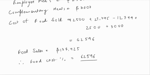 calculate-the-cost-of-food-sold-beginning-inventory-42500-food-purchases-27345-closing-inventory-12749-employee-meals-2500-complementary-meals-3000-then-after-that-use-your-cost-of-food-sold-76054