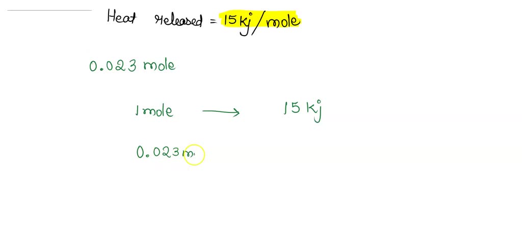 SOLVED: A certain chemical reaction releases 15 kJ of heat for every ...