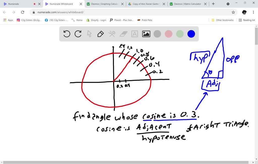 SOLVED: The figure displays a unit circle and an angle of 1 radian. The ...