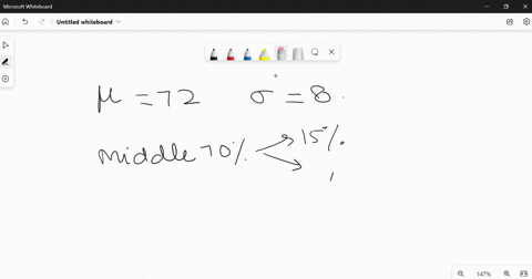 scores-on-a-statistics-final-in-a-large-class-were-normally-distributed-with-a-mean-of-72-and-a-standard-deviation-of-8-use-the-ti-84-plus-calculator-to-answer-the-following-round-the-answer-80097