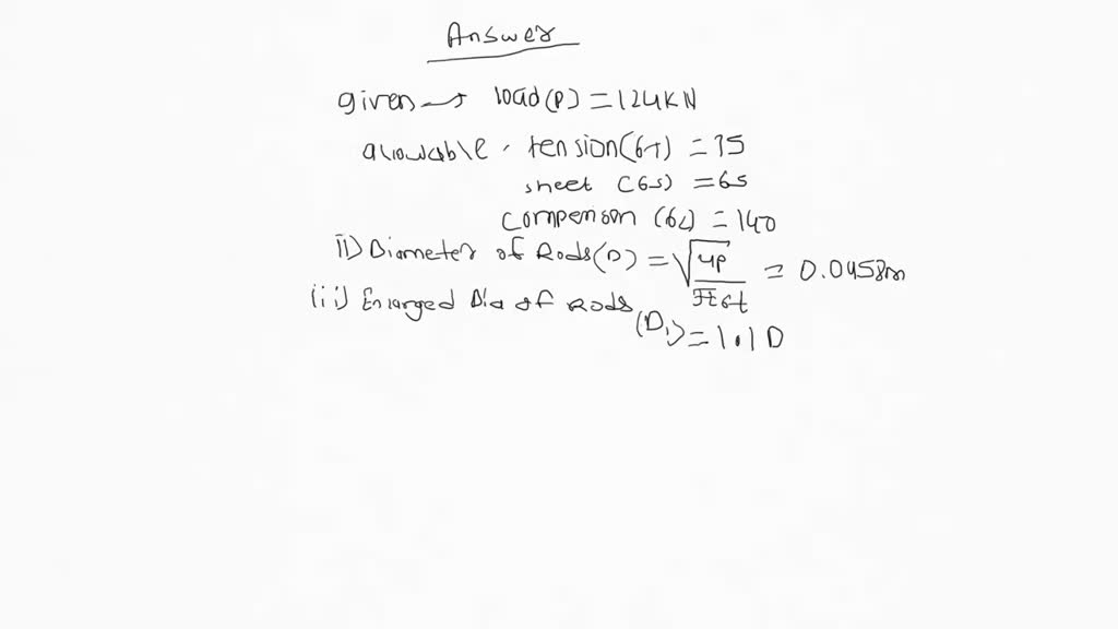 SOLVED Design A Knuckle Joint To Transmit122 KN Allowable Stresses In