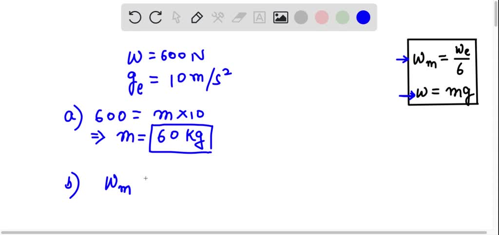 SOLVED: The weight of a body of mass 6.0kg on moon is 10n. If a boy of ...