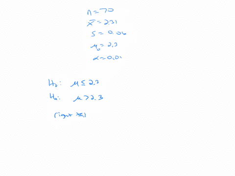 hypothesis-test-for-a-population-mean-test-the-claim-that-the-mean-gpa-of-night-students-is-larger-than-23-at-the-001-significance-level-the-test-is-based-on-a-sample-of-70-people-the-sample-83886