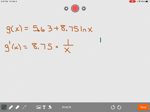 the-revenue-inbillions-of-dollarsgenerated-from-a-certain-item-can-be-approximated-by-the-following-functionwhere-x1-corresponds-to-the-year-1991-gx563-plus-875-ln-x-1x17-estimate-the-rate-o-71275