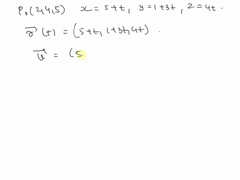 find-the-equation-ofthe-plane-perpendicular-to-the-point-245-perpendicular-to-the-line-given-by-equations-x-5-t-y-13t-z-4t-41524