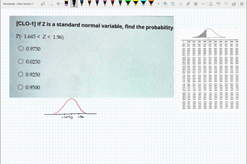clo-1-if-zis-a-standard-normal-variable-find-the-probability-p-1645-z-196-09750-00250-09250-09500-moving-to-another-question-will-save-this-response-24028