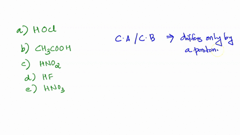 which-of-the-following-acids-has-the-weakest-conjugate-base-in-aqueous-solution-a-hoci-b-ch3cooh-c-hno2-d-hf-e-hno3-40403