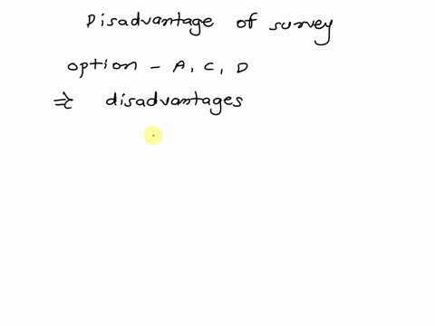 all-of-the-following-are-disadvantage-of-surveys-except-for-they-are-costly-if-purchase-is-required-they-have-established-data-analysis-methodology-the-questions-do-not-exactly-match-researc-49318