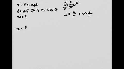 a-car-is-moving-at-a-rate-of-55-mph-and-the-diameter-of-its-wheels-is-25-feet-find-the-angular-speed-of-the-wheels-in-radians-per-minute-54106