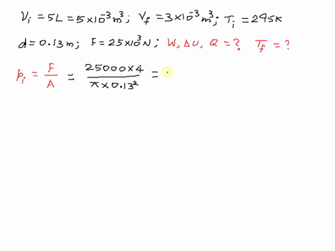 an-ideal-gas-is-compressed-from-a-volume-of-vi-500-l-to-a-volume-of-vf-300-l-while-in-thermal-contact-with-a-heat-reservoir-at-t-295-k-as-in-the-figure-below-during-the-compression-process-t-03218