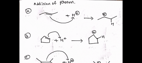 for-each-alkene-below-use-curved-arrows-to-show-how-it-would-react-with-a-proton-draw-the-carbocatio-18988