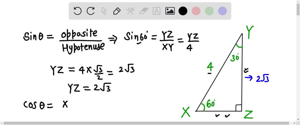 Solved Given Right Triangle Xyz What Is The Value Of Tan Y 30Â° X 60Â° 2