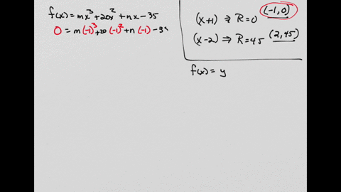 5-determine-the-values-of-m-and-n-for-fxmxi2ox2-nx_35-given-that-x-1-gives-a-remainder-of-zero-and-when-divided-by-x_-2-the-remainder-is-45-t5-c3-36606
