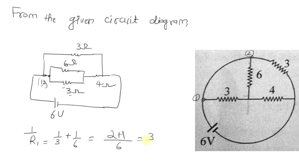 SOLVED In the circuit shown, the total current supplied by the battery