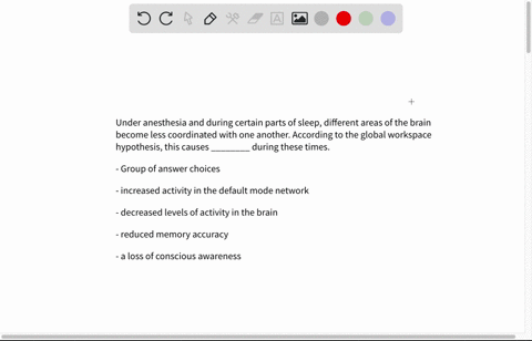 under-anesthesia-and-during-certain-parts-of-sleep-different-areas-of-the-brain-become-less-coordinated-with-one-another-according-to-the-global-workspace-hypothesis-this-causes-________-dur-78635