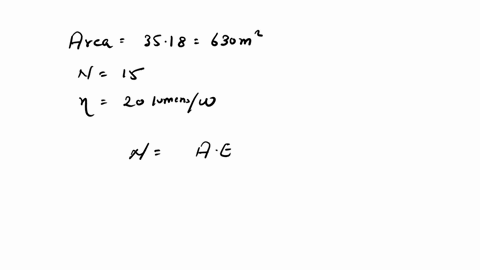 the-front-of-a-building-35-18-m-is-illuminated-by-15-lamps-the-wattage-of-each-lamp-is-80-w-the-lamps-are-arranged-so-that-uniform-illumination-on-the-surface-is-obtained-assuming-a-luminous-48728