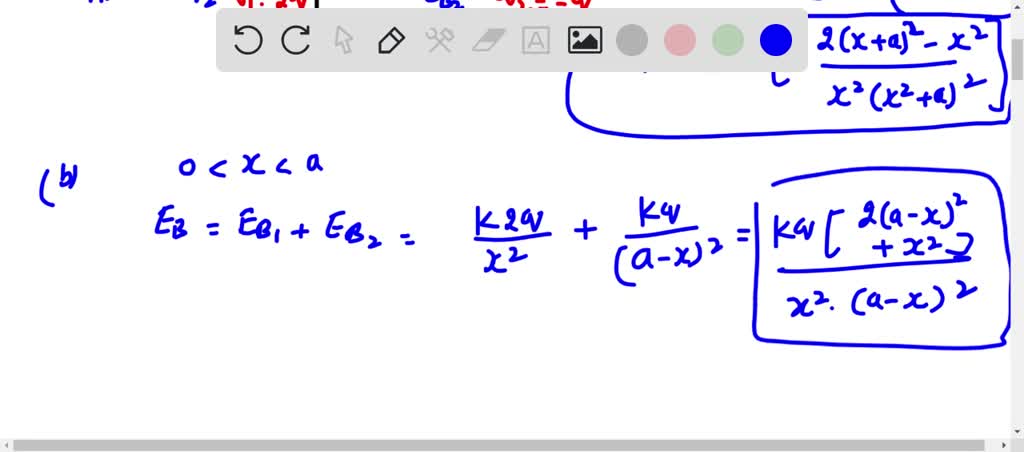 Solved A Charge Q1 2q Is At The Origin And A Charge Q2 Q Is On