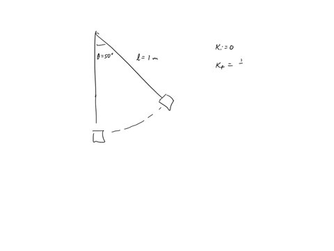 a-pendulum-bob-of-mass-m-1kg-fastened-to-the-end-of-a-string-of-length-l-1-meter-is-released-from-rest-at-an-angle-of-theta-50-deg-with-respect-to-the-vertical-at-the-lowest-point-of-the-cir-75691