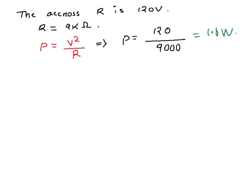 SOLVED: The Power Rating Of A Resistor Is The Maximum Power That It Can ...