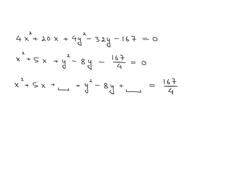 give-the-center-and-radius-of-the-circle-represented-by-the-equation-20x-4y2-32y-1167-0-the-center-of-tho-circle-is-type-an-ordered-pair-using-integers-or-fractions-the-radius-of-the-circle-89474