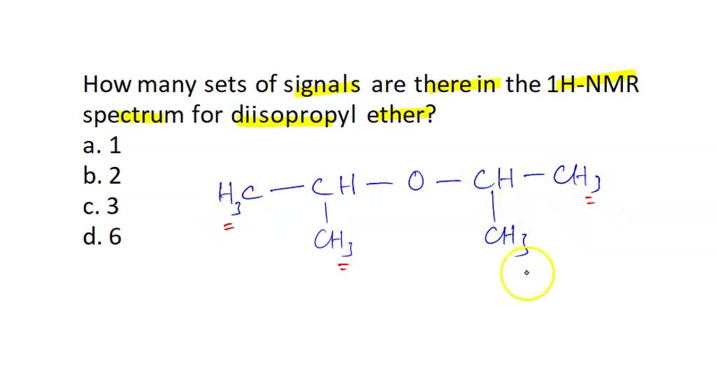 SOLVED: How many sets of signals are there in the 1H-NMR spectrum for