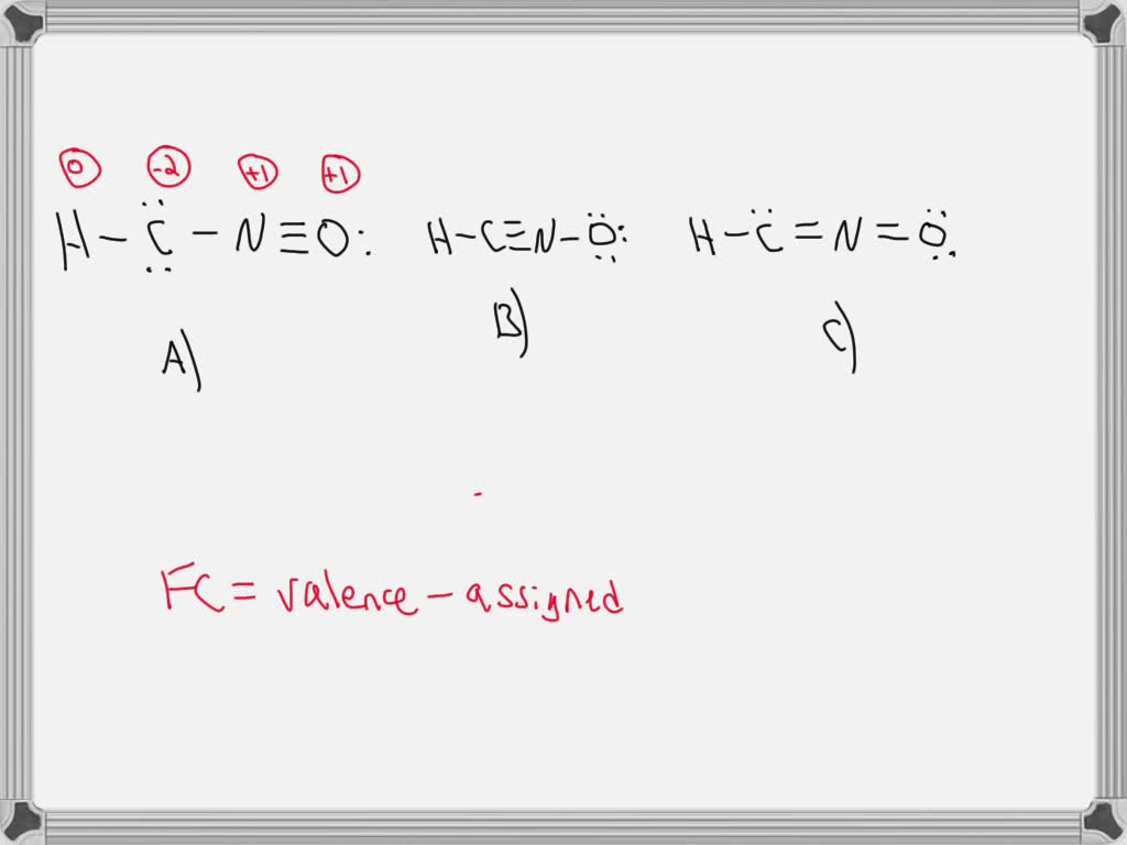 SOLVED Assign formal charges to all elements (H, C, N, O) in the