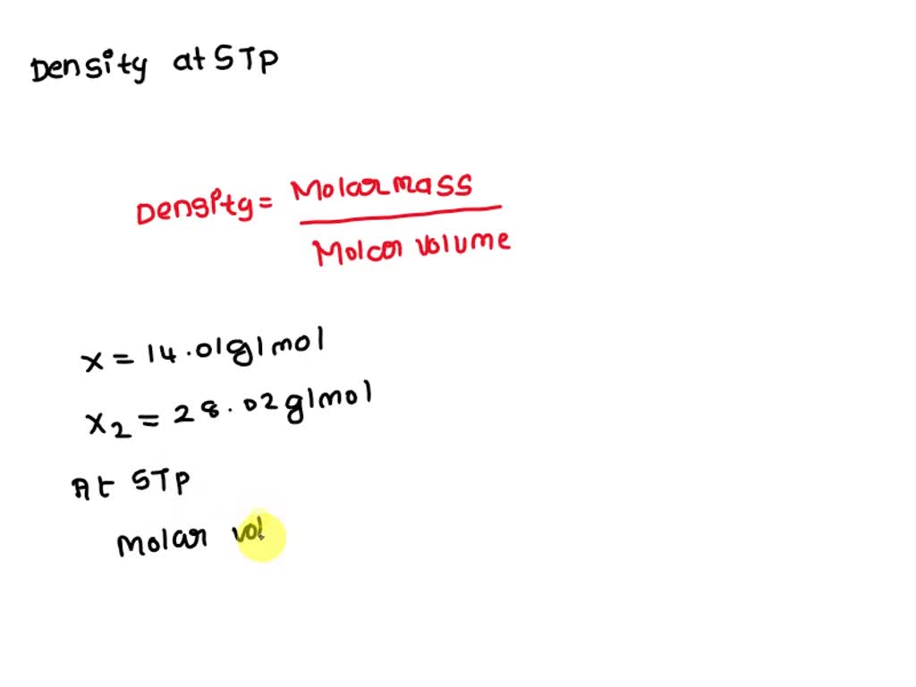 Solved Calculate The Molar Mass Of A Gas That Has A Density Of 21 Gl At Stp 0781